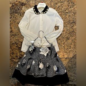 Monnalisa outfit Top size 8 Skirt size 6